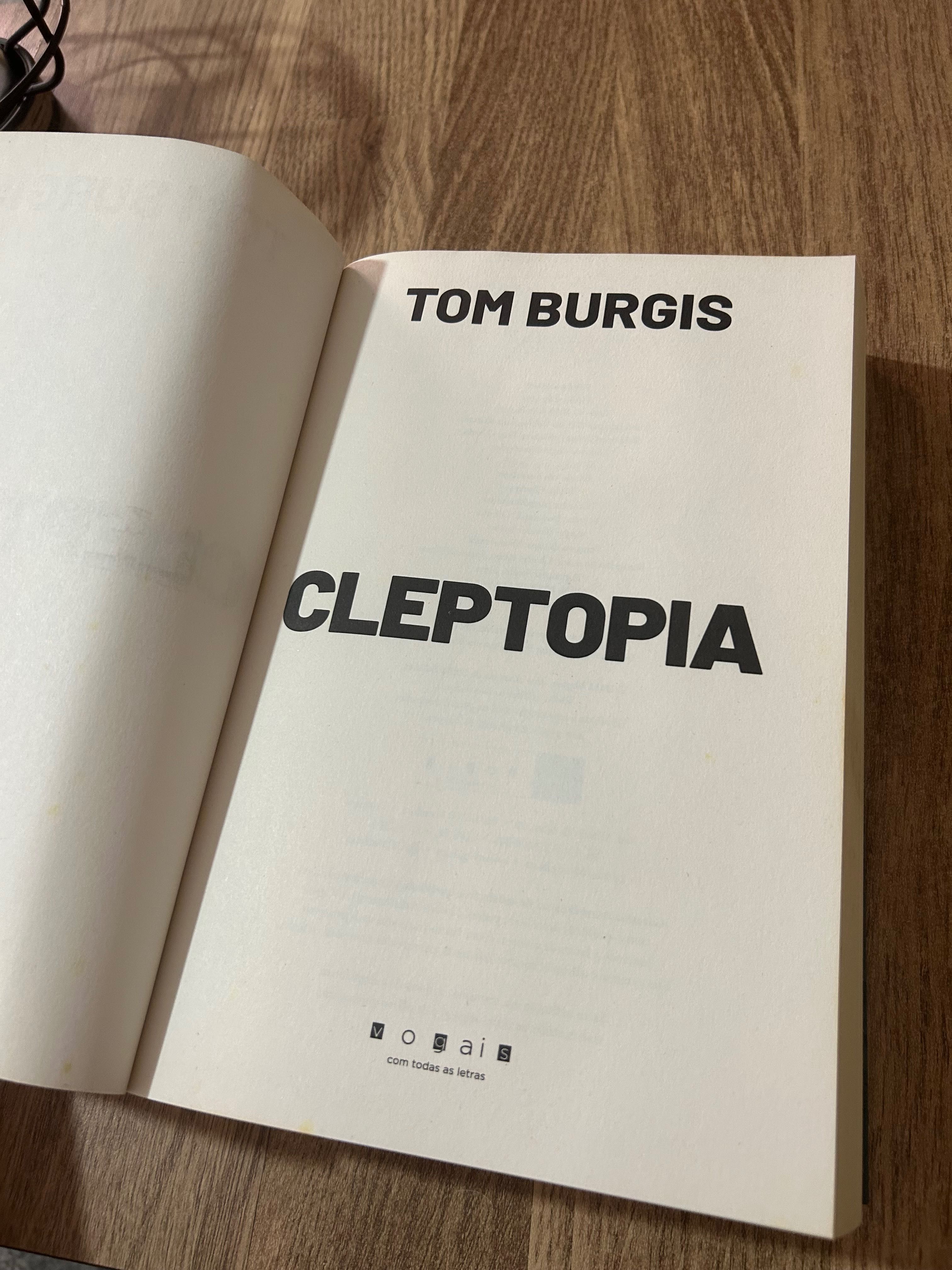 Livro Cleptopia - Tom Burgis