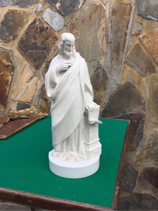 Cristo Le Nove Bassano Porcelana séc XVIII Itália 39 cm