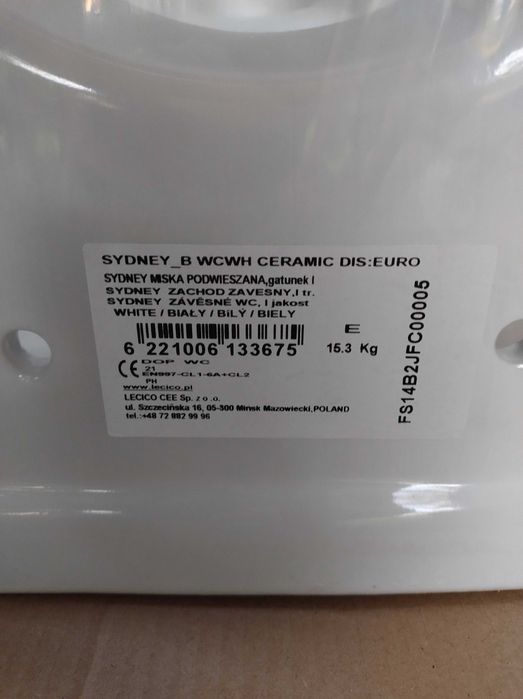 sedes miska toaleta wc podwieszana KERRA ROSSA