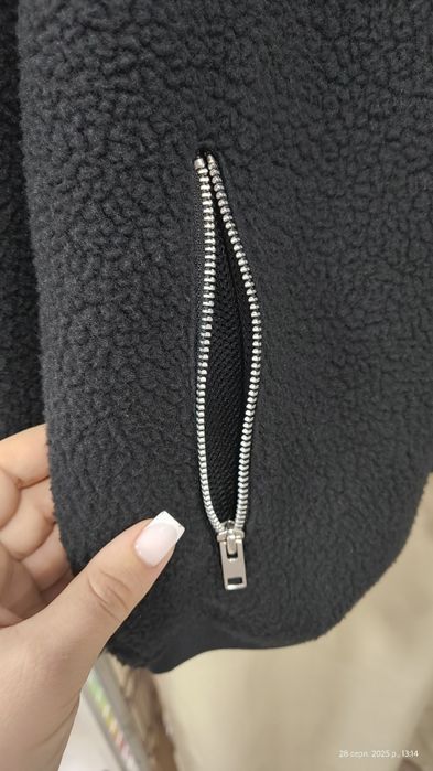 ОРИГІНАЛ Світшот  Nike оверсайз Sherpa  FB8378-010 р.М демісезон чорна