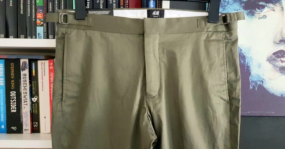 H&M męskie spodnie slim fit M, z metką