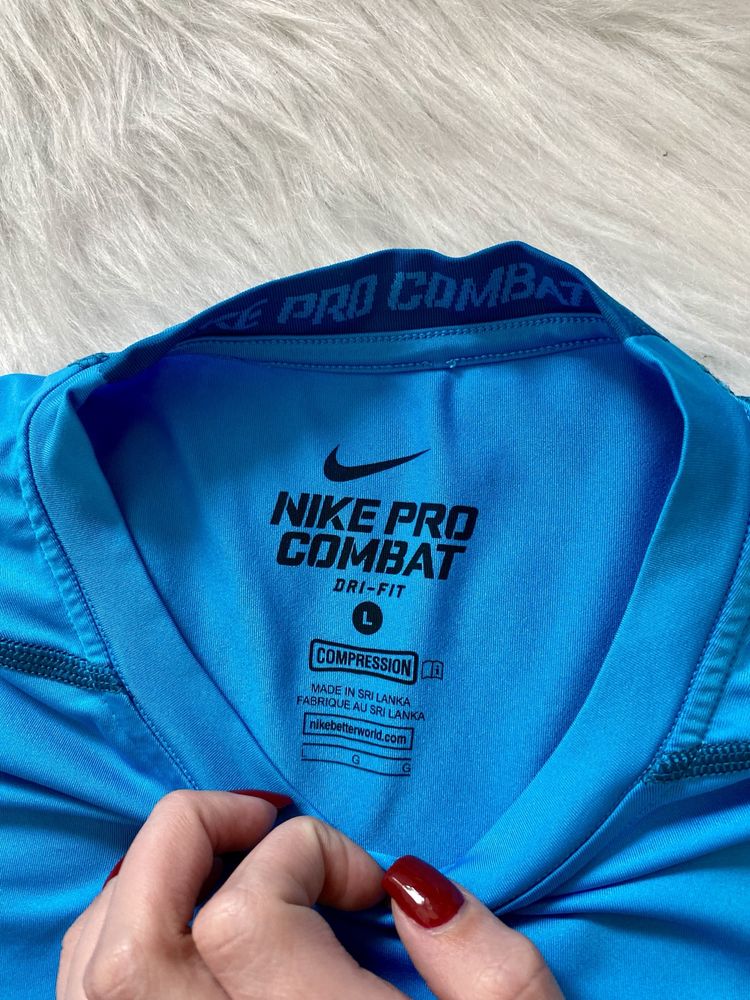 Koszulka sportowa chłopięca Nike Pro L 152 niebieska dziecięca na wf