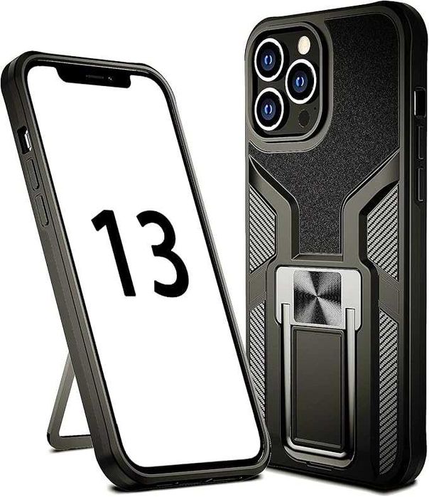 Plecki SORAKA na iPhone 13 Pro Max z podstawką czarny