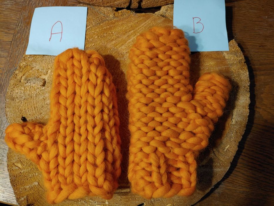 Komplet z olbrzymiej wełny Czapka, Komin, Rękawice