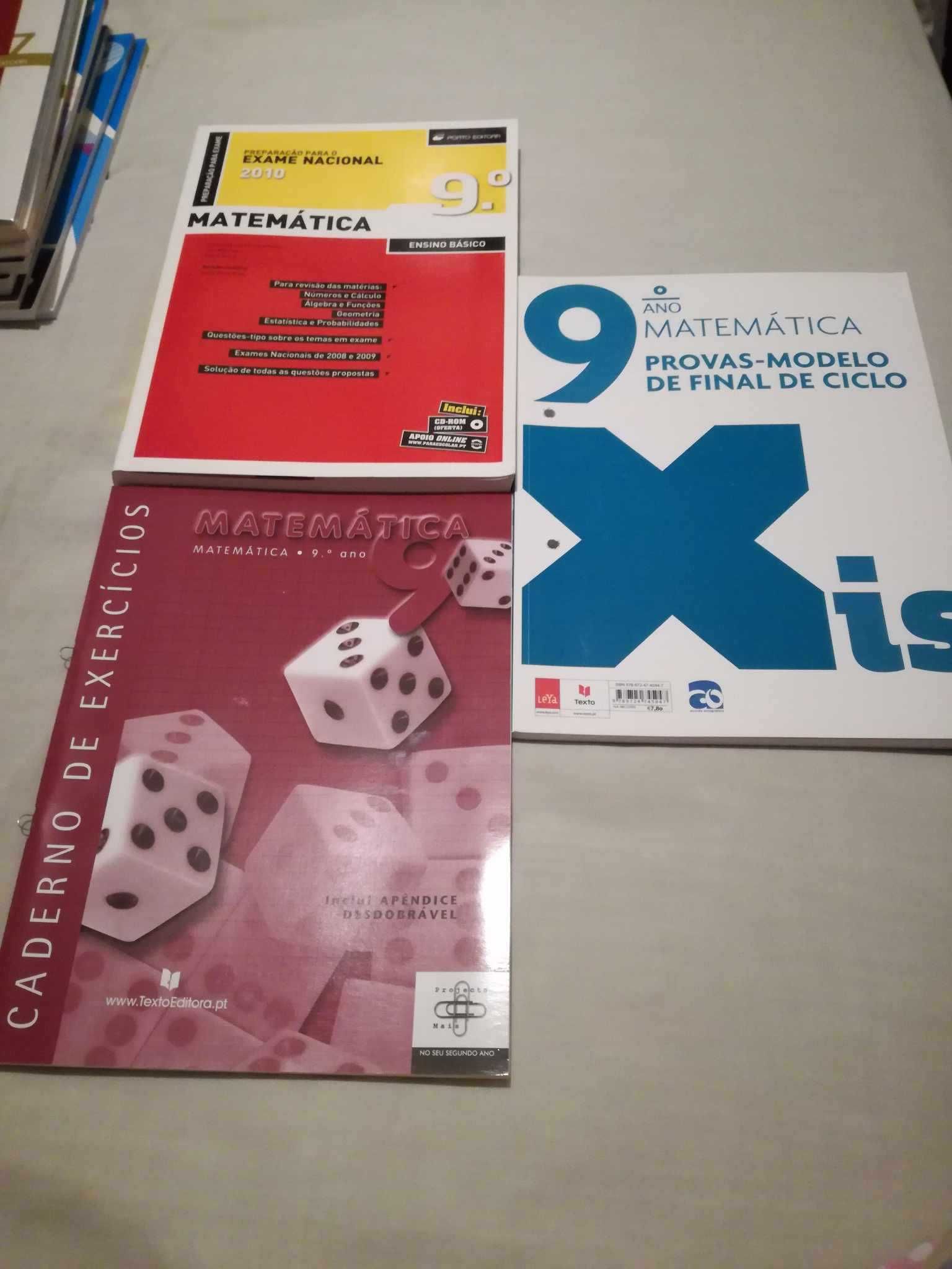 Livros de matemática 9.º ano