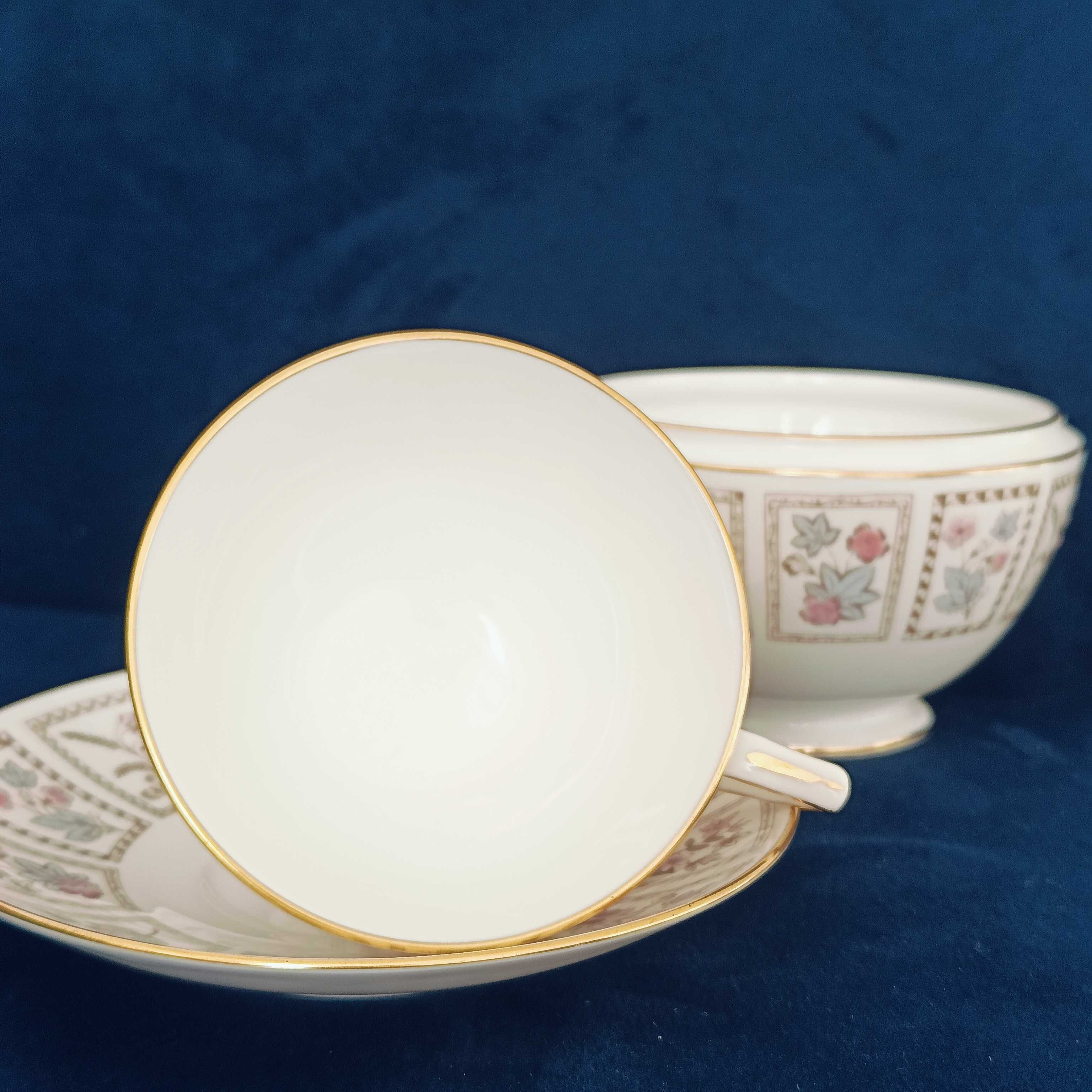 **KOMPLET filiżanka cukiernica porcelana Minton vs Doulton