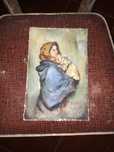 quadro antigo de senhora com bebe
