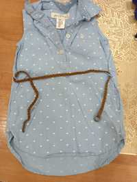 Платье -рубашка с поясочком для девочки 1-5-2 года