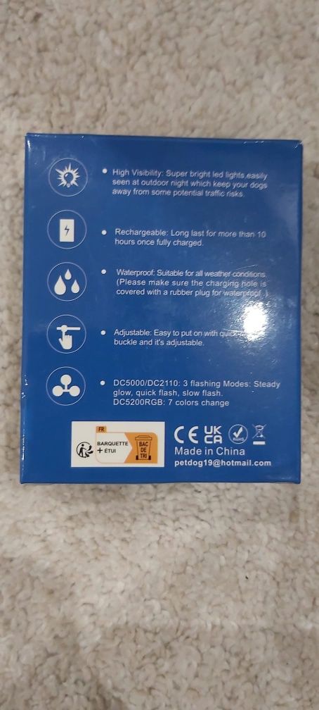 PcEoTllar - Coleira led para cão