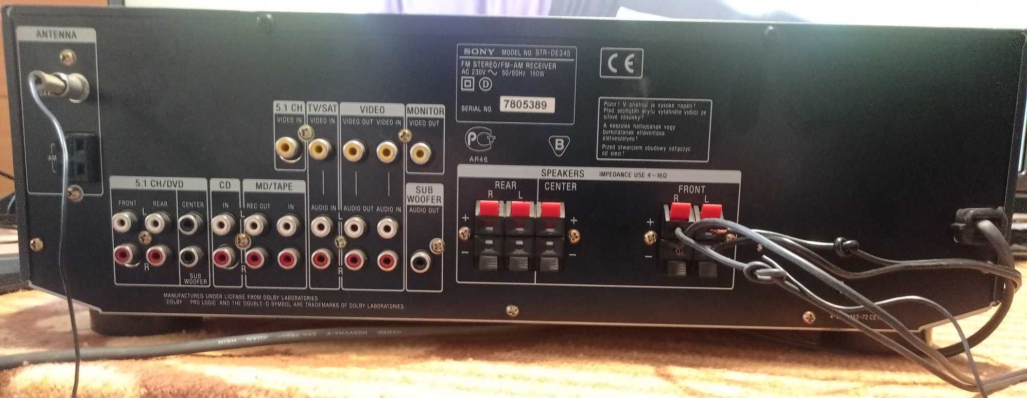Sony FM Stereo/FM-AM Receiver STR-DE345 2x80 Wat