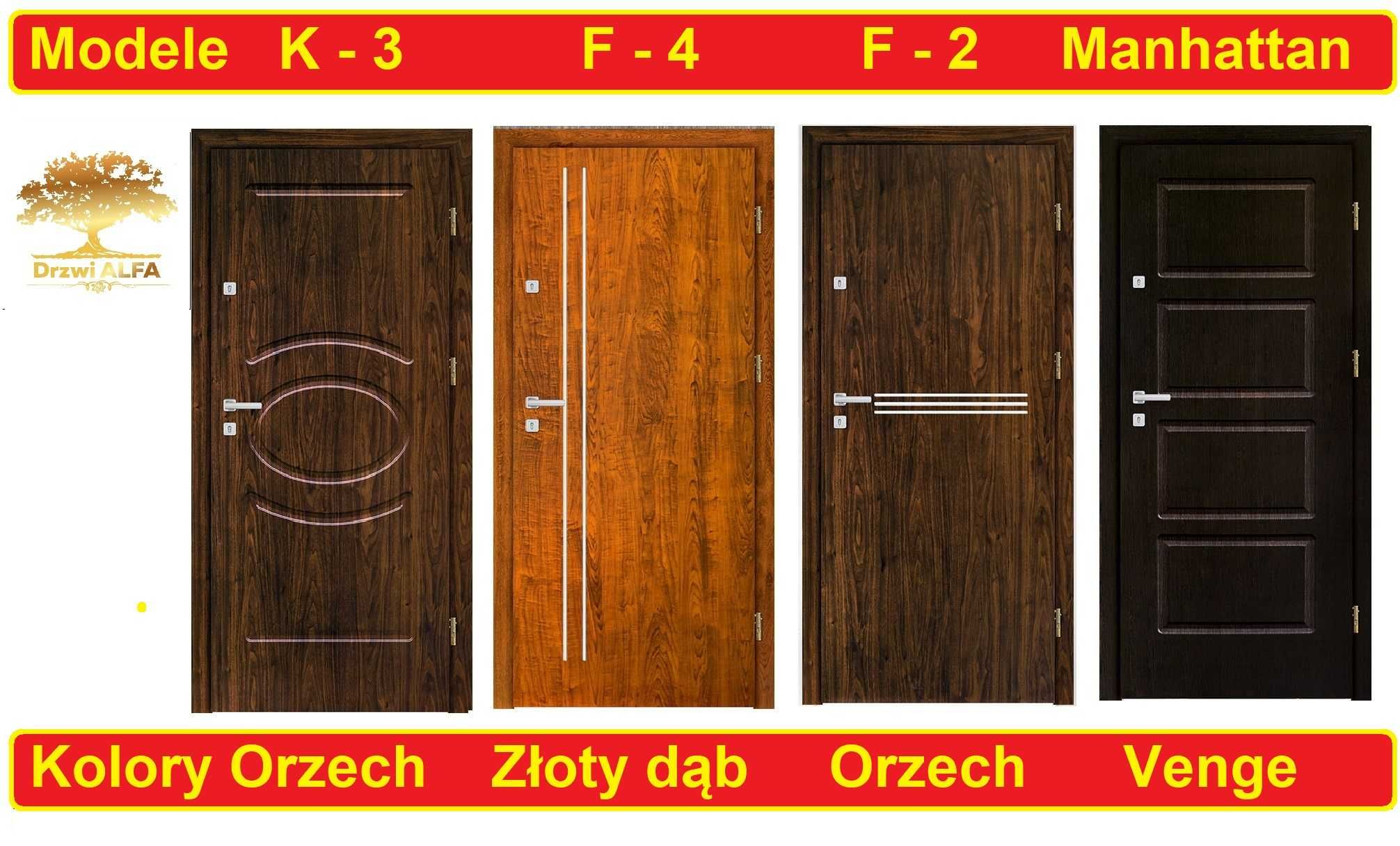 Drzwi z montażem wejściowe wewnętrzne wyciszone