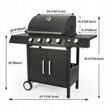 Grill GAZOWY EL FUEGO SAN ANGELO 4+1 13.7kW żeliwny ruszt + REDUKTOR