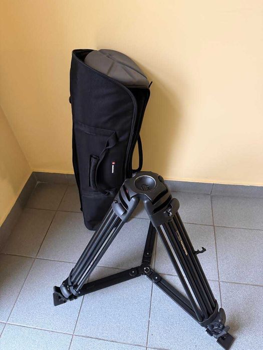 Statyw Manfrotto 525 MVB stan super + rozpórka i futerał