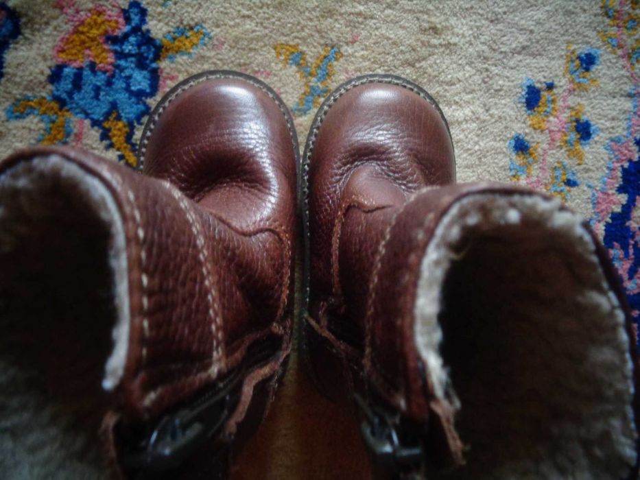 Kozaki kozaczki skórzane brązowe Hush Puppies rozmiar 20