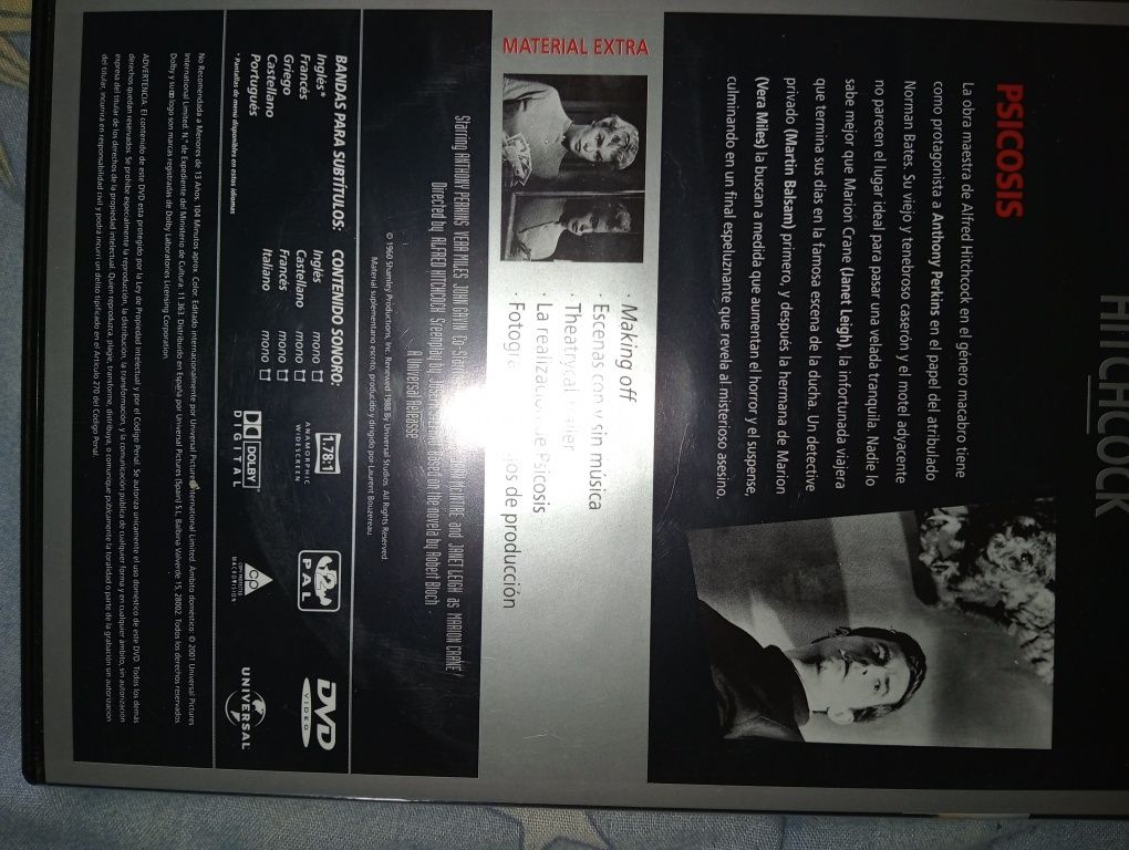 Psico Alfred Hitchcock dvd