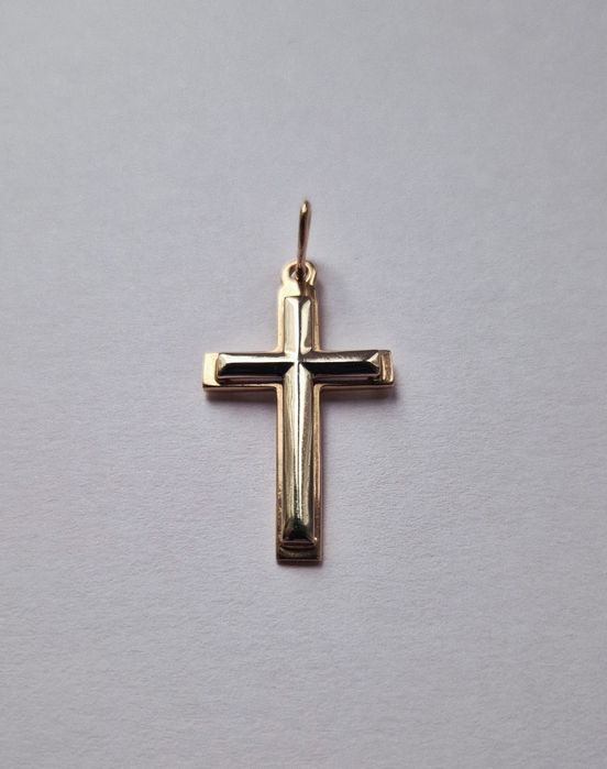 Хрестик з золота 585° проби без вставок, КЮЗ