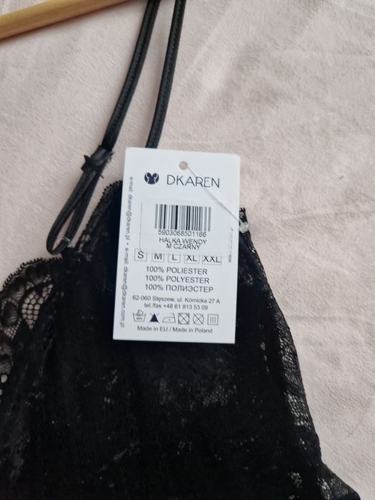 Halka czarna z koronką