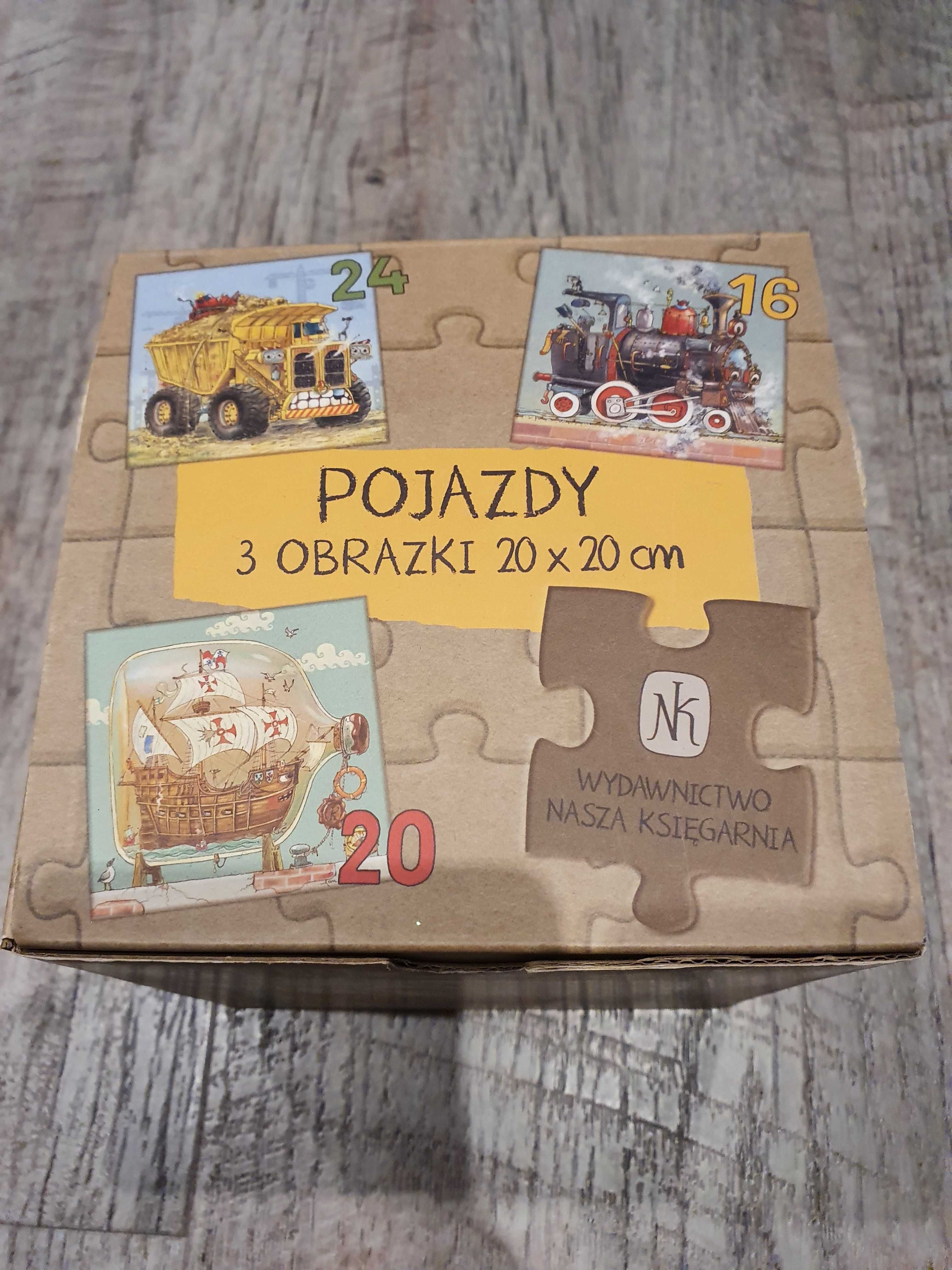 Puzzle dla dzieci, pojazdy, 3w1