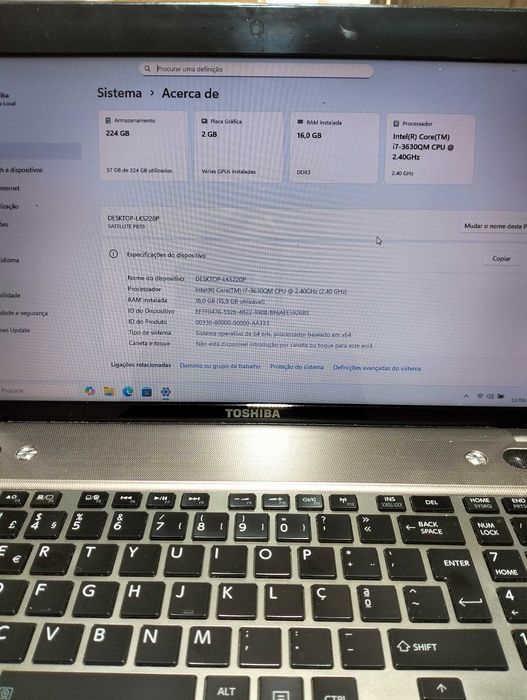 Portatil Toshiba   i7