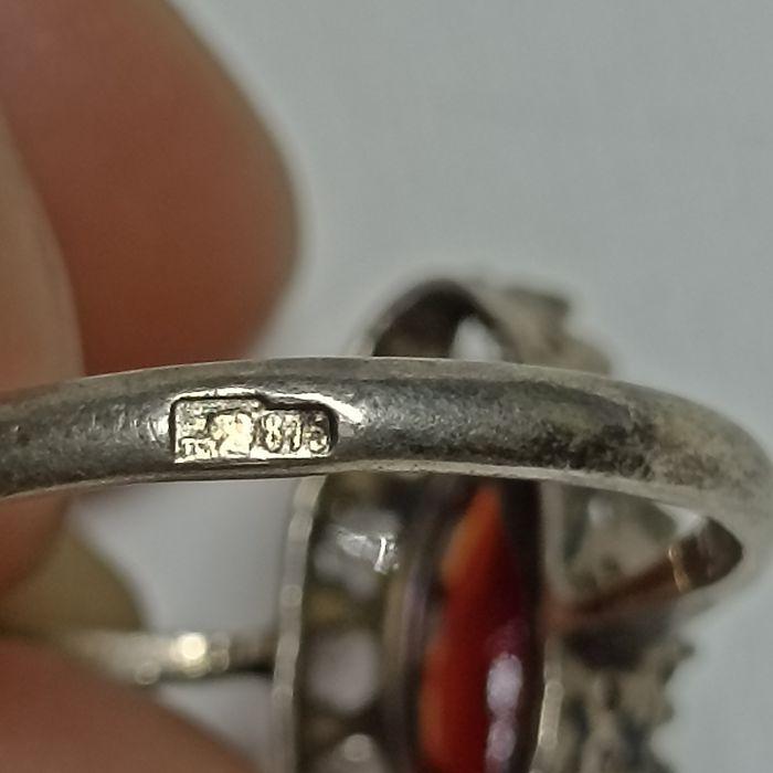 Каблучка срібло 875 голова , р. 20.8