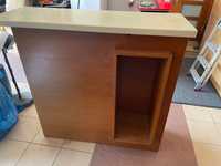 Barek do kuchni - okleina naturalna Teak, corian