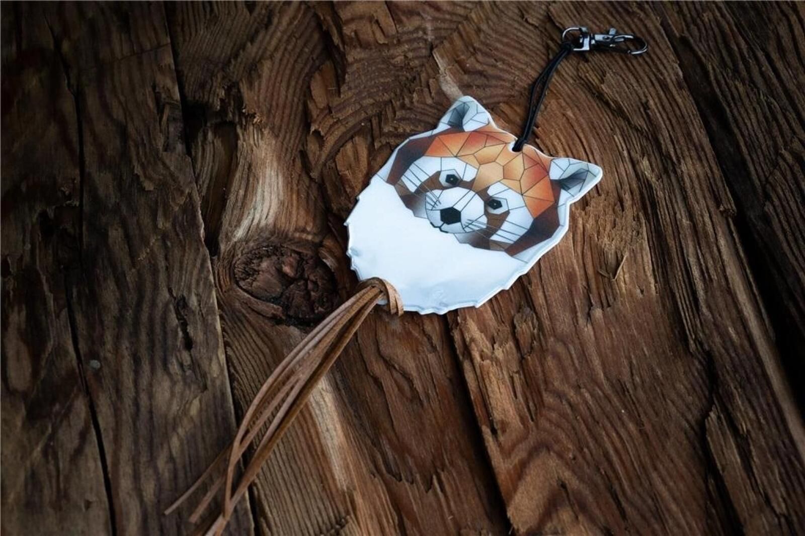 Breloczek odblaskowy Origami - Czerwona panda oprawa: etui kartonowe
