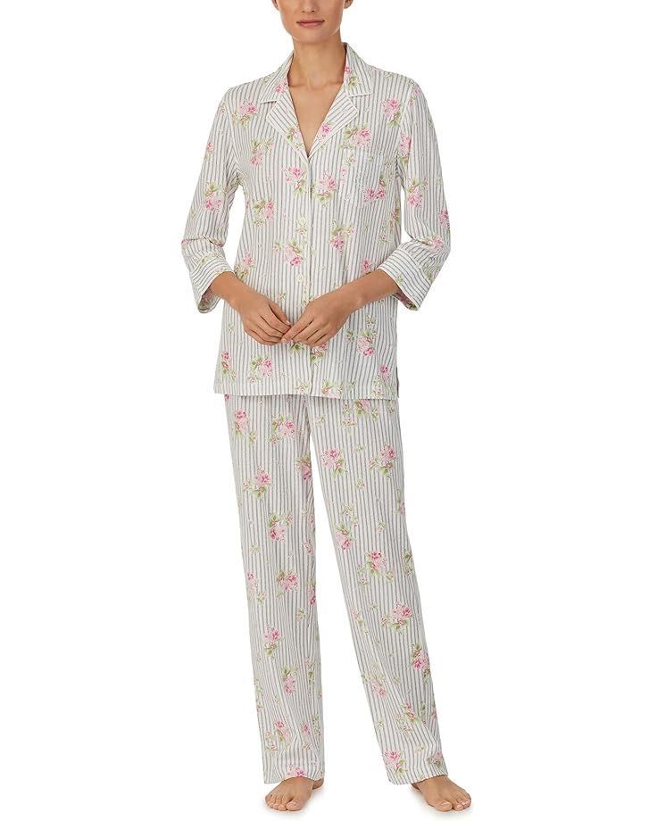 Ralph Lauren 3/4 Notch Collar Long PJ Set. Пижама коттон трикотаж р L