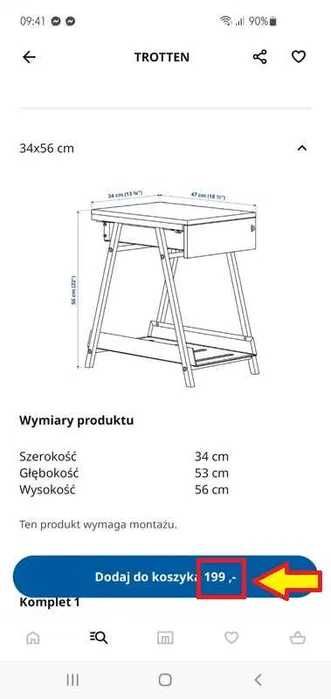 Okazja! Mała komoda Trotten Ikea biała - stan idealny!