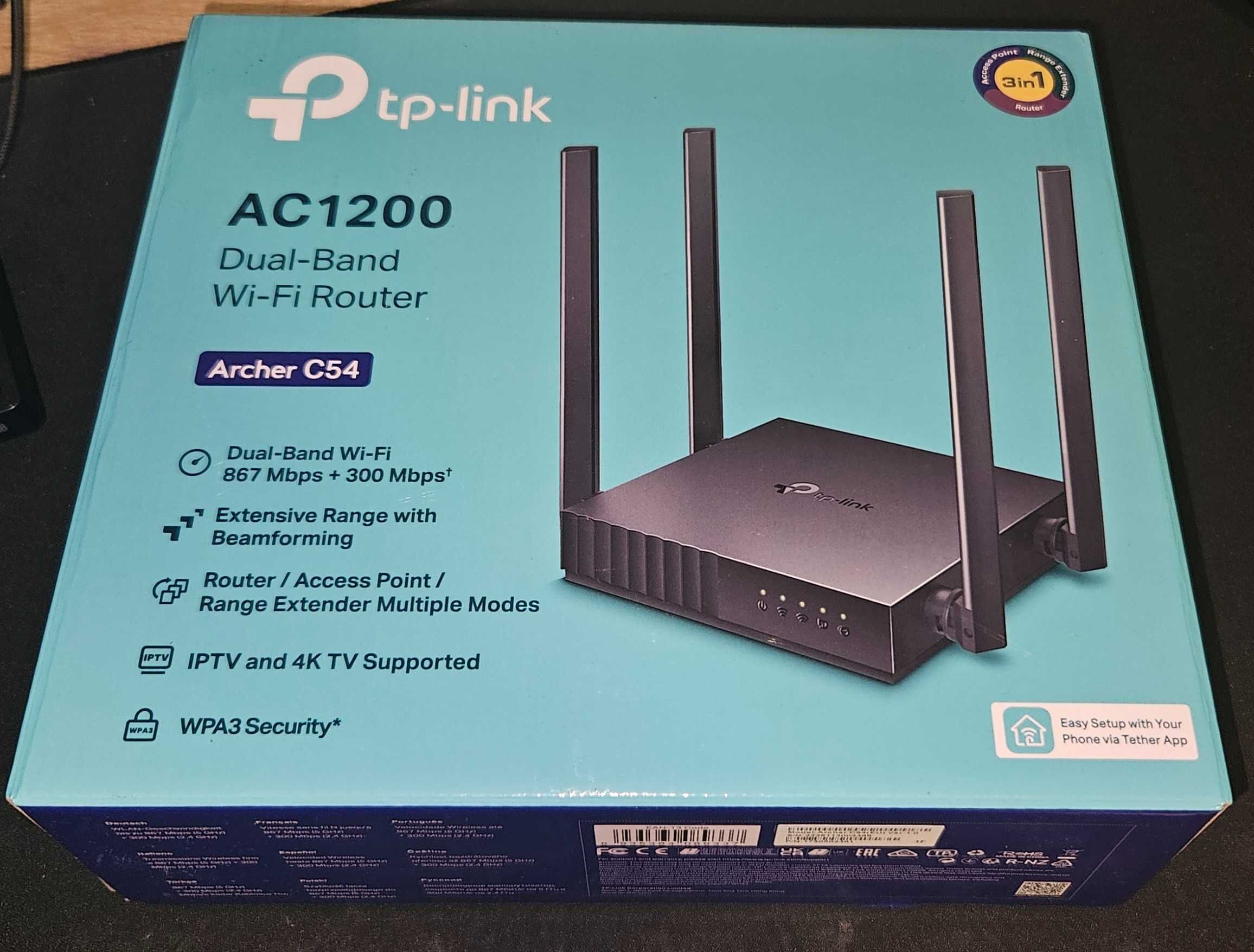Маршрутизатор TP-LINK Archer C54 WiFi5 / AC1200 / 100 Мбіт/с