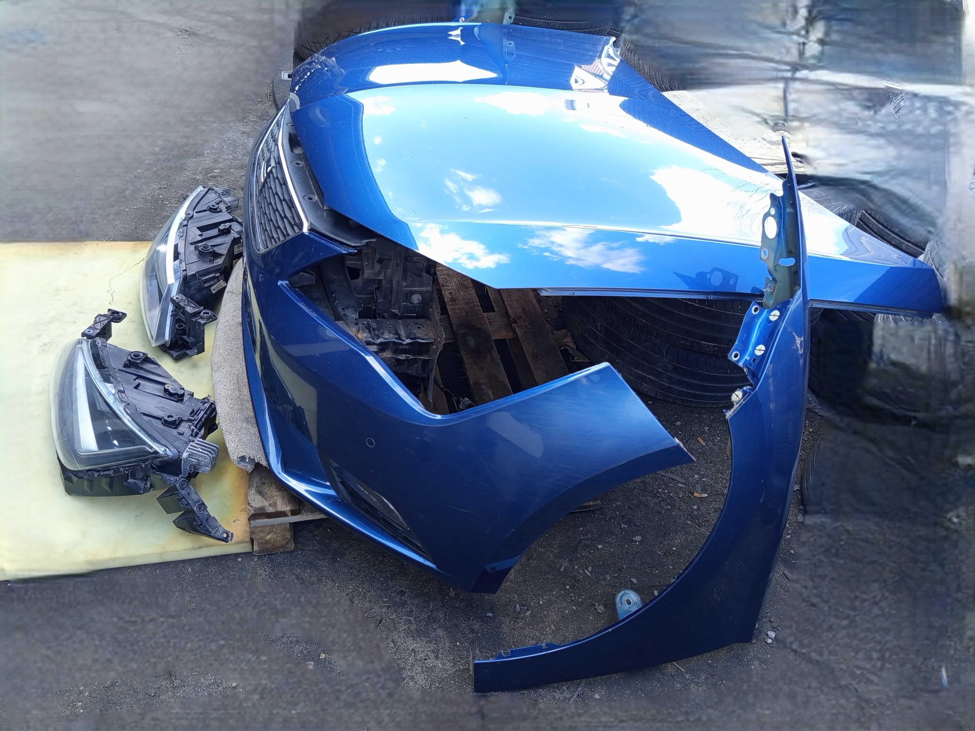 Kompletny Przód SEAT LEON III Pas Maska zderzak Błoniki lampy UK LED