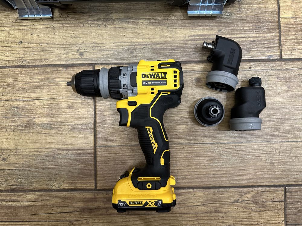 Wiertarko-wkrętarka DeWalt DCD703 / bateria 3AH / DCB112 / 4 głowice