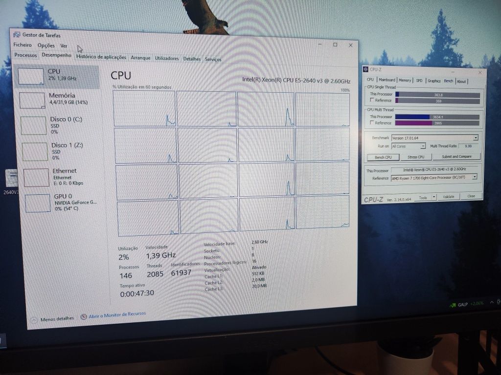 CPU Intel Xeon 2640V3 8/16