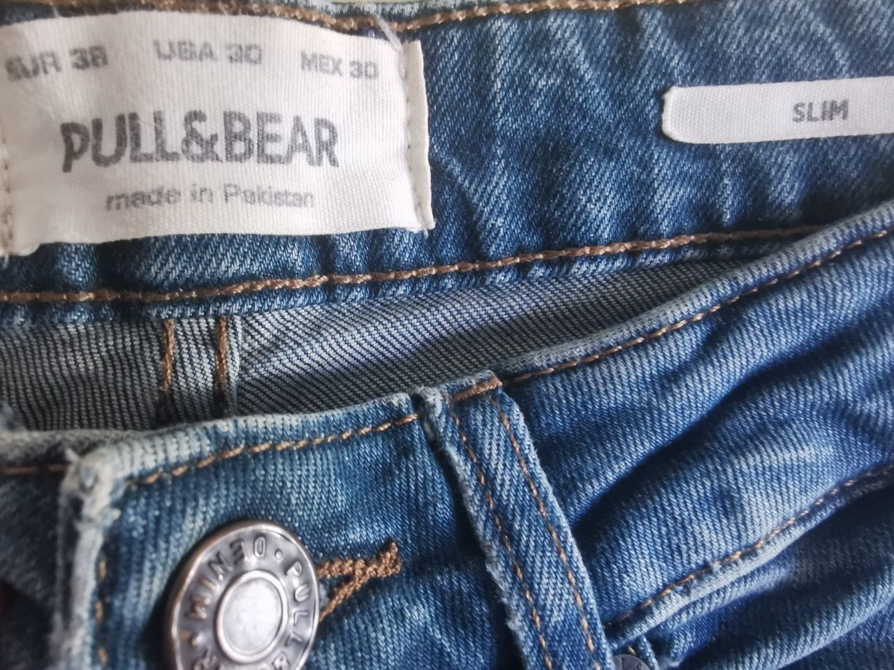 Pull & Bear - Calças Ganga - Slim (Tamanho 38)