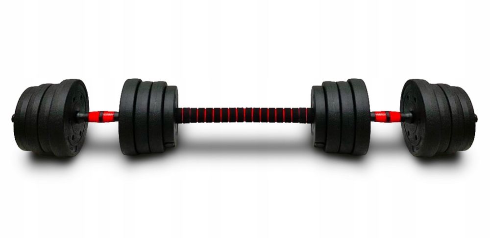 HANTLE HANTELKI 30 KG ciężarki sztanga 2x15 KG do ćwiczeń treningowe