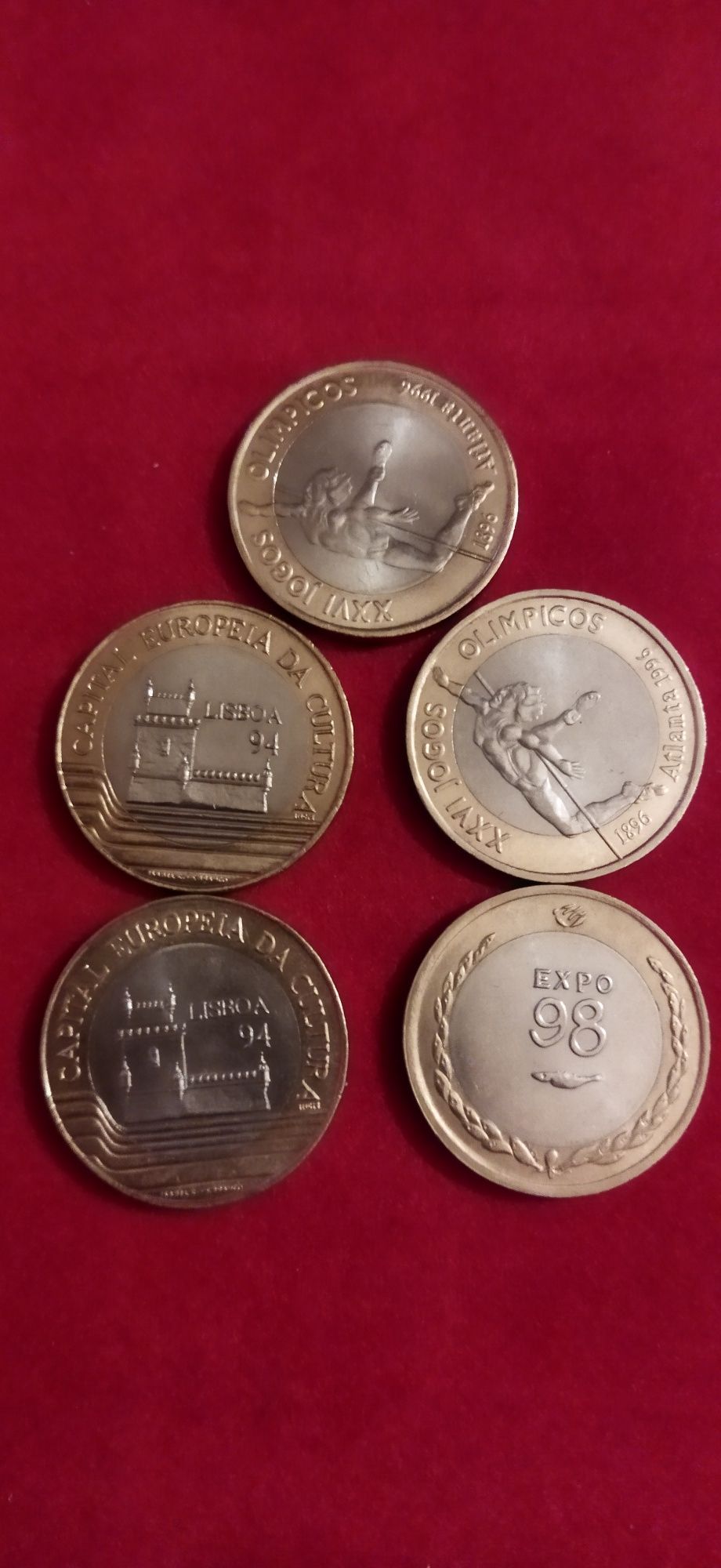 Lote moedas comemorativas