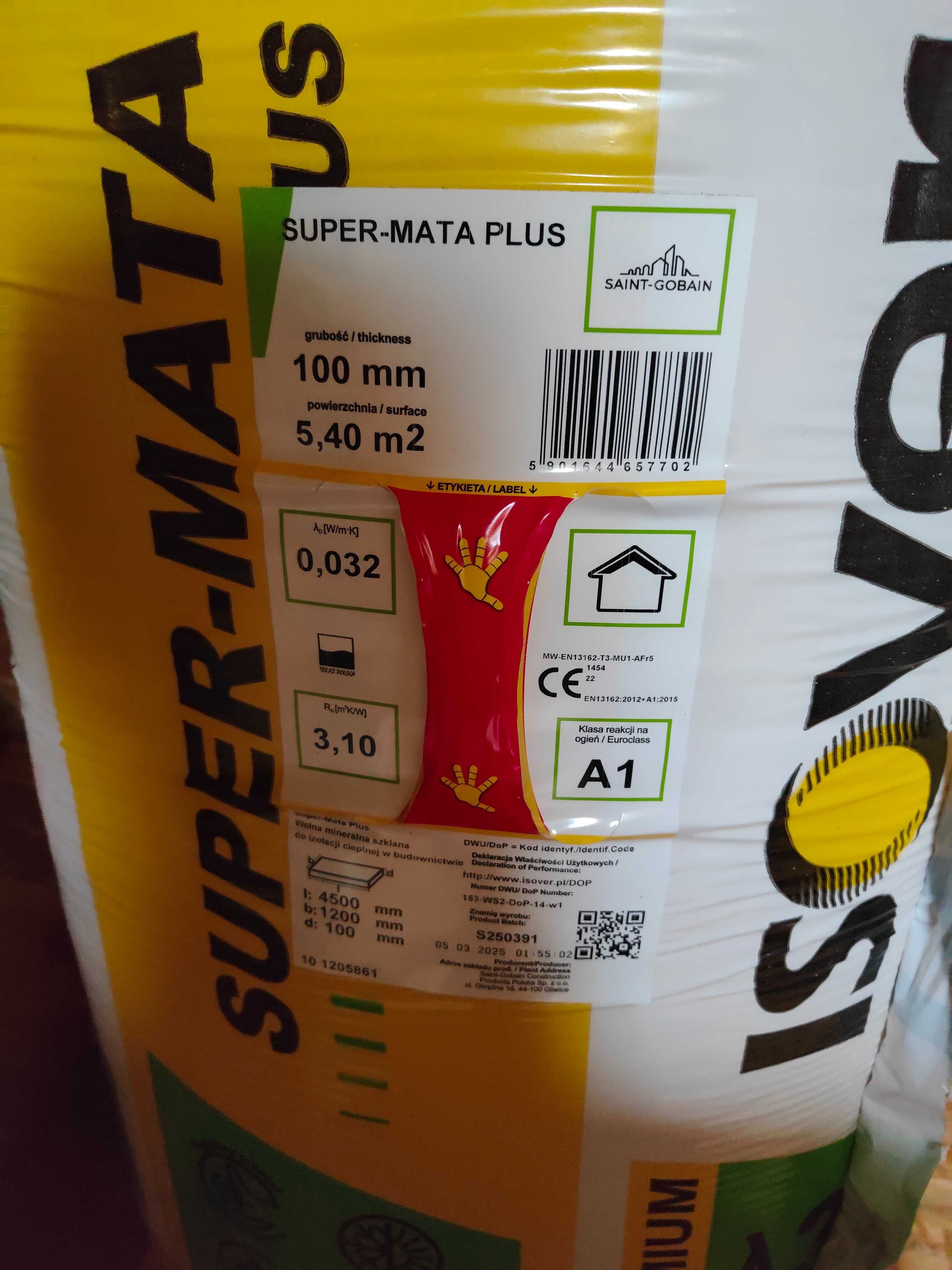 Isover Super Mata Plus 032 10cm Wełna mineralna szklana