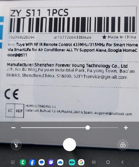 Controle remoto all in one TUYA