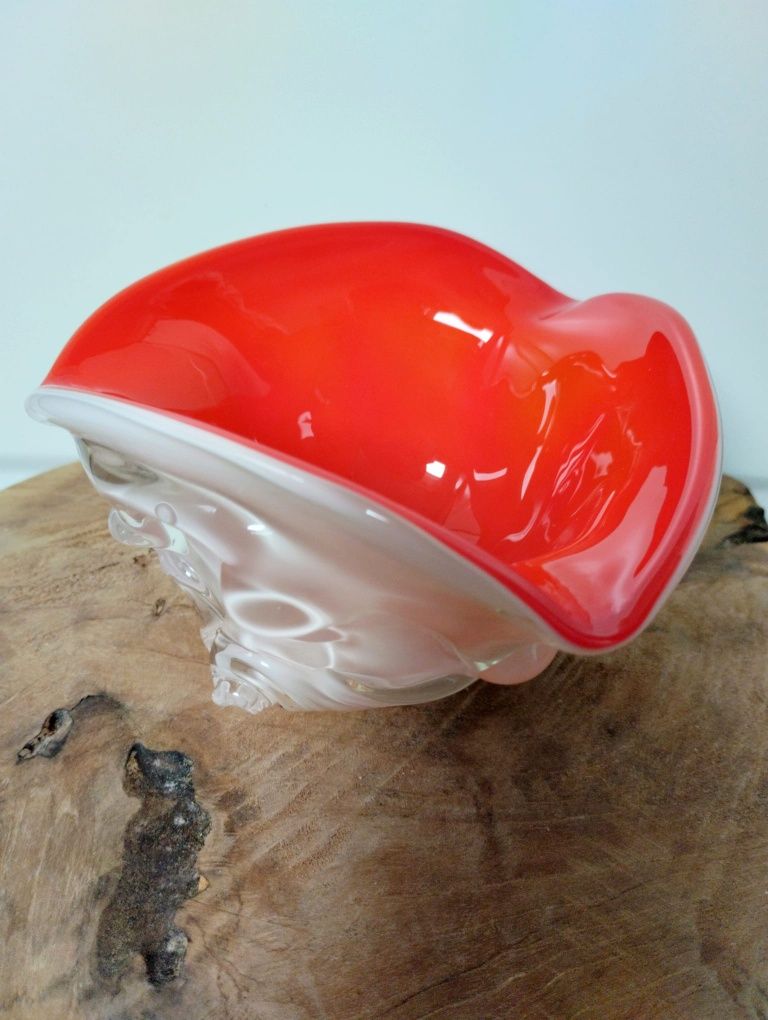 Miska miseczka artystyczna handmade szkło rękodzieło vintage
