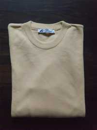 Żółto-kremowy sweter z kaszmirowego mikroakrylu