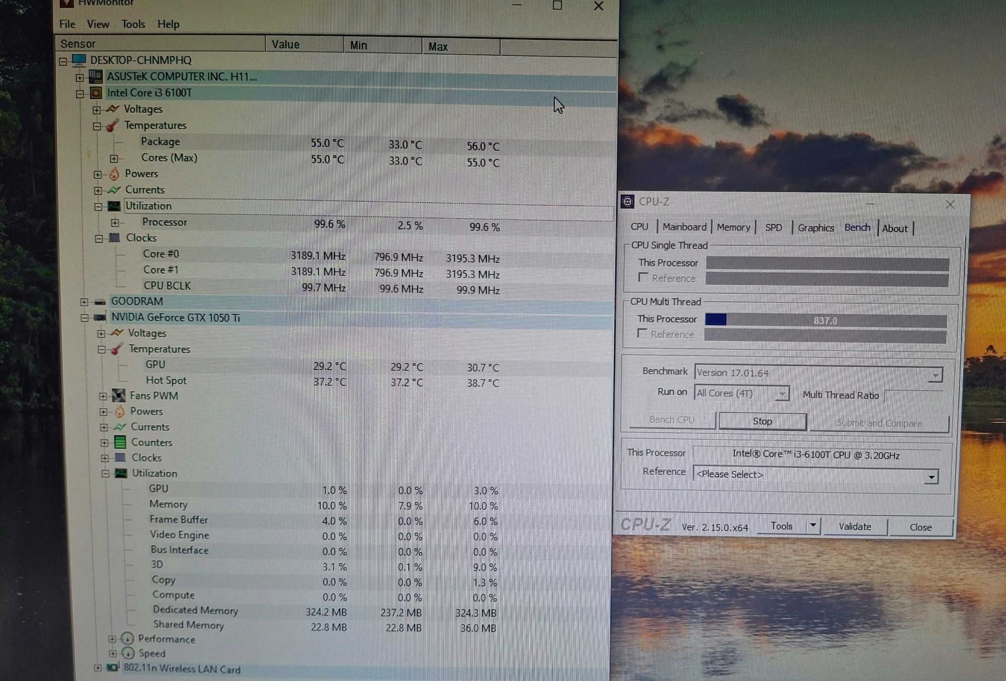 Komputer stacjonarny do nauki pracy i  gier i3 6100T GTX1050TI