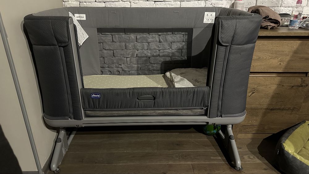 Ліжко Chicco Next2Me Forever темно сіре
