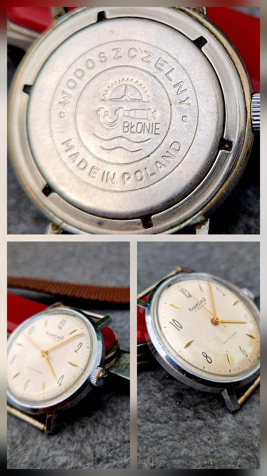 KURANT 17 rubis Błonie Wodoszczelny zegarek męski Vintage
