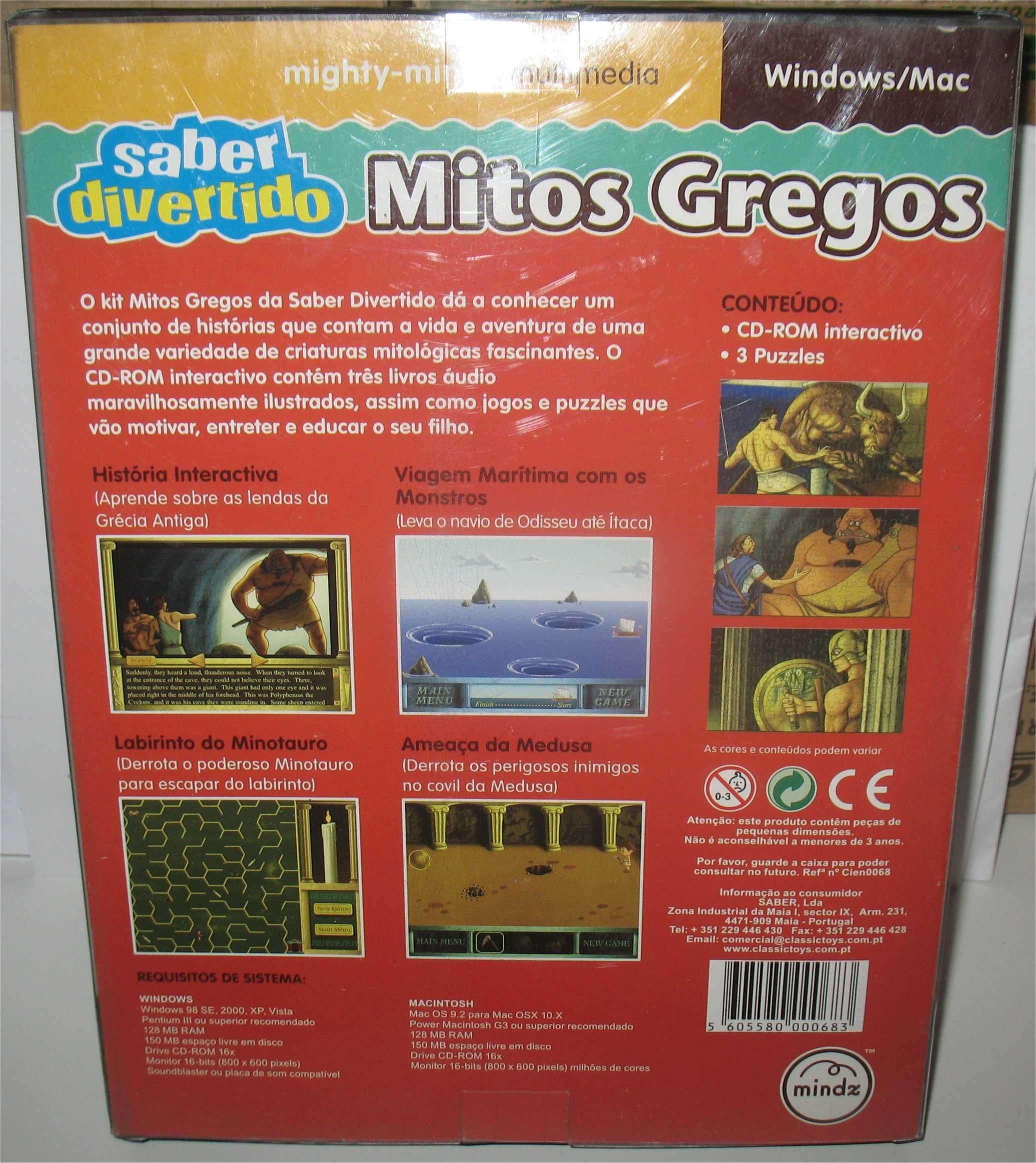 Software Educacional (PC/MAC) - Mitos Gregos (inclui 3 puzzles)