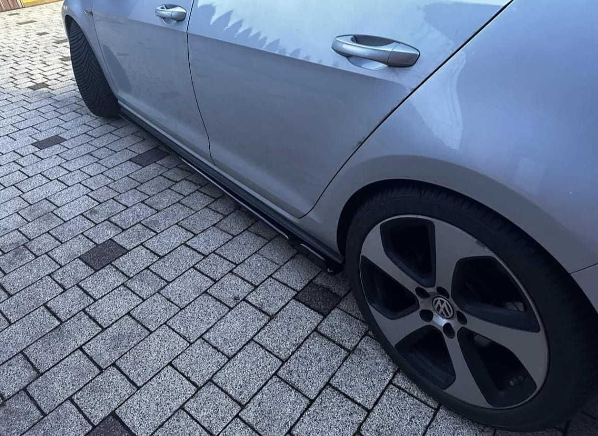VW GOLF 7-7,5 Boczne Dokładki Progów Spojlery Progi GTI Czarny Połysk