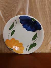 Talerz ceramiczny malowany motyw kwiatowy