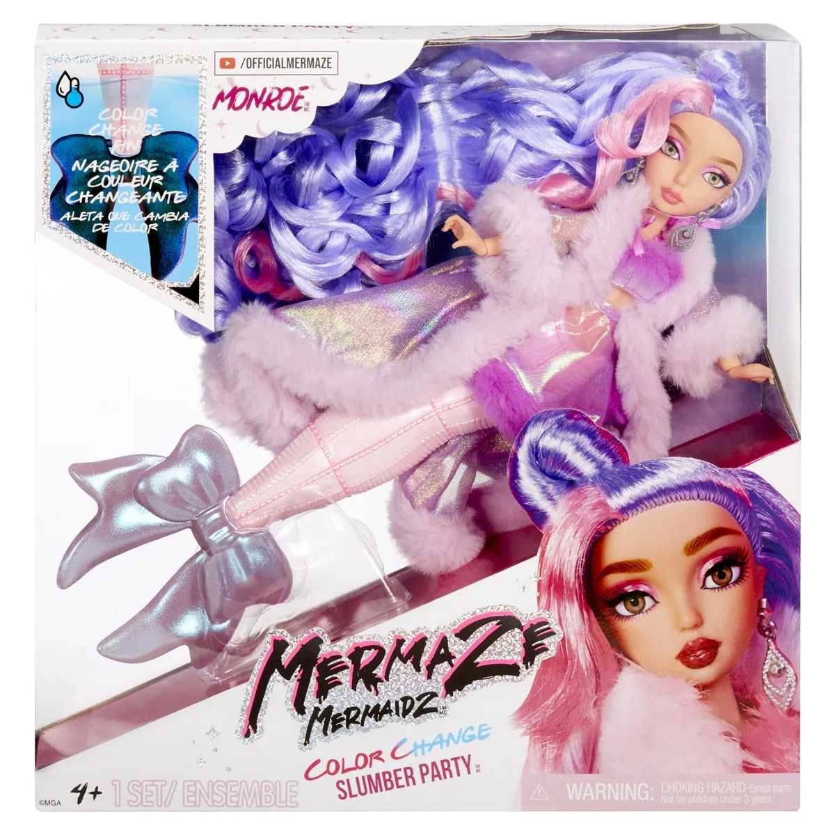 Лялька русалка Mermaze Mermaidz SLUMBER PARTY Monroe, Casea Doll
