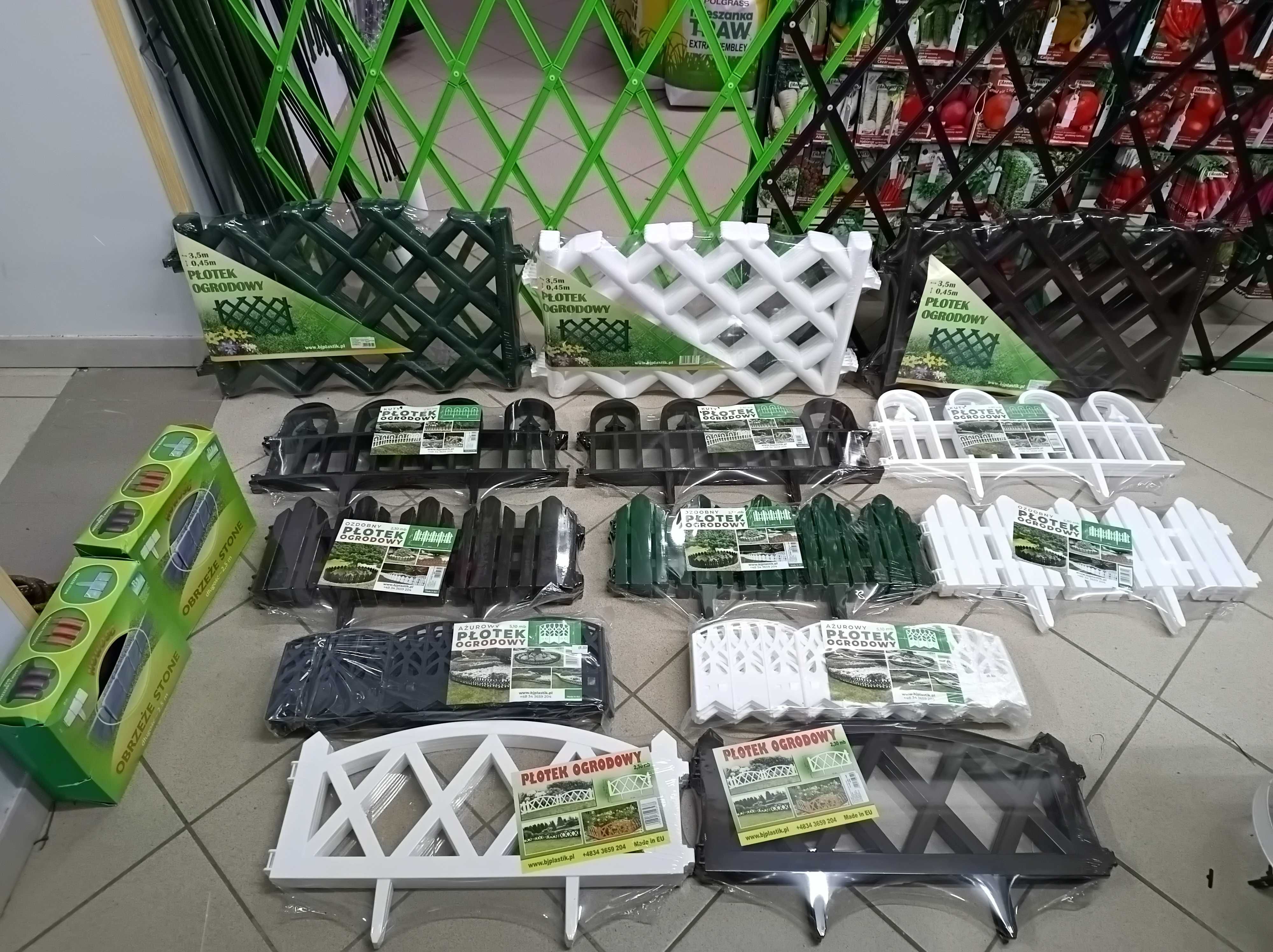Płotek ogrodowy ozdobny plastik  ,obrzeże plastikowe murek różne formy