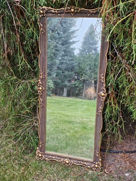 efektowne lustro w ozdobnej ramie