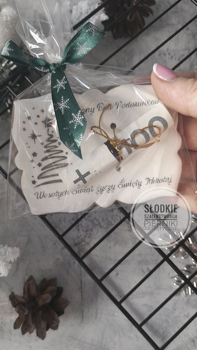 Świąteczny bon podarunkowy *bez banknotu. pierniki na Mikołajki