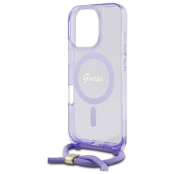 Guess GUHMP16LHCTSGNSU iPhone 16 Pro 6.3" fioletowy/purple hardcase Cr